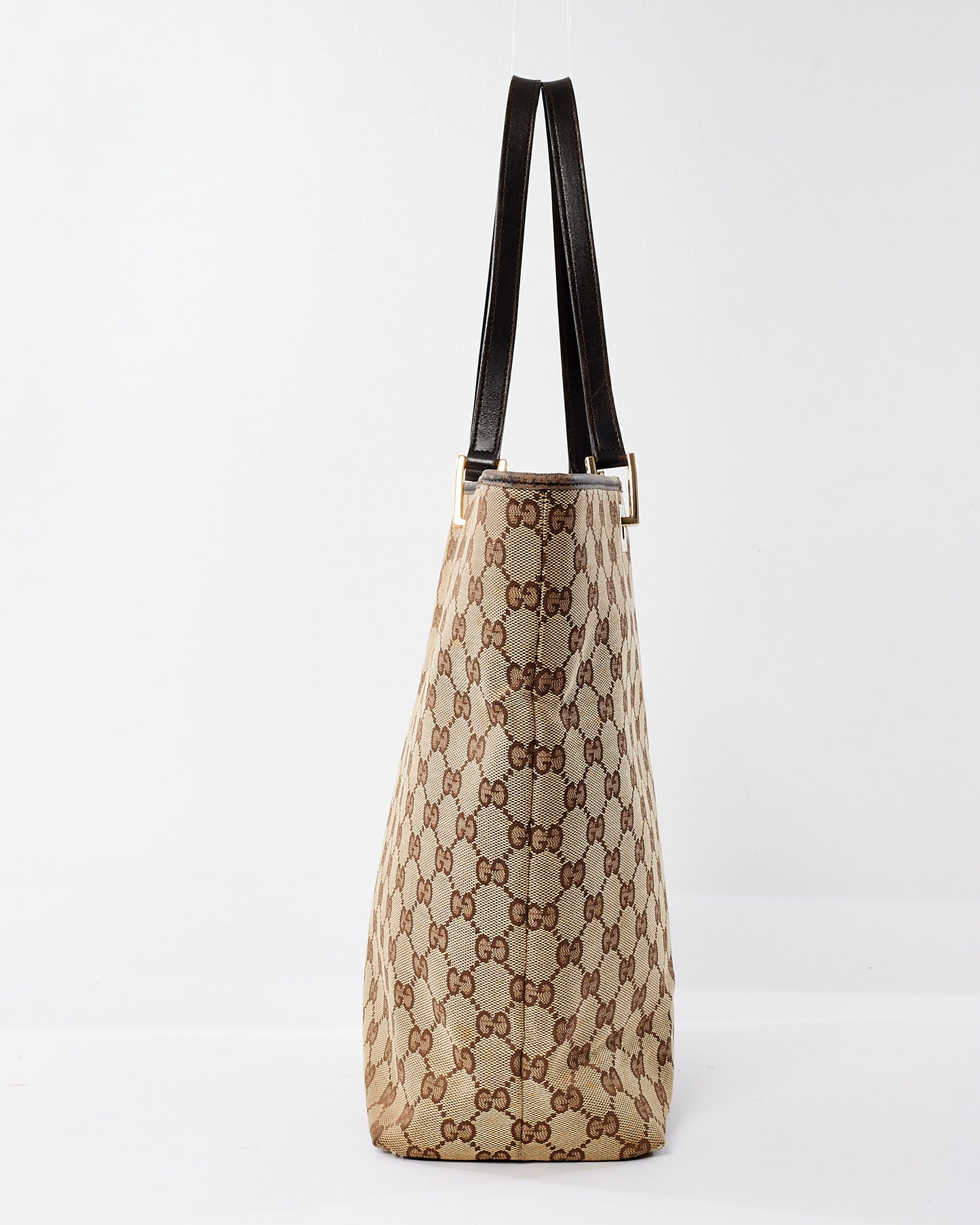 Gucci Beige/Brown Monogram GG Canvas Bucket Tote