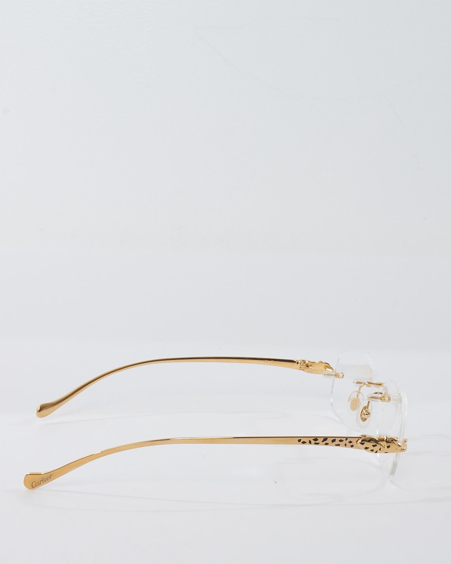 Cartier Rectangular Frameles "Panthère De Cartier" Glasses