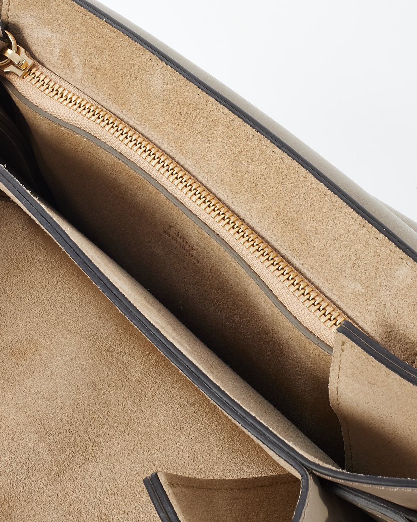 Chloé Taupe Suede & Leather Medium Faye Crossbody Bag