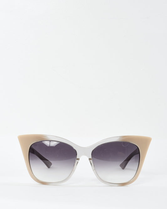 Dita Beige & Grey Fade Acetate Cat Eye Magnifique Sunglasses