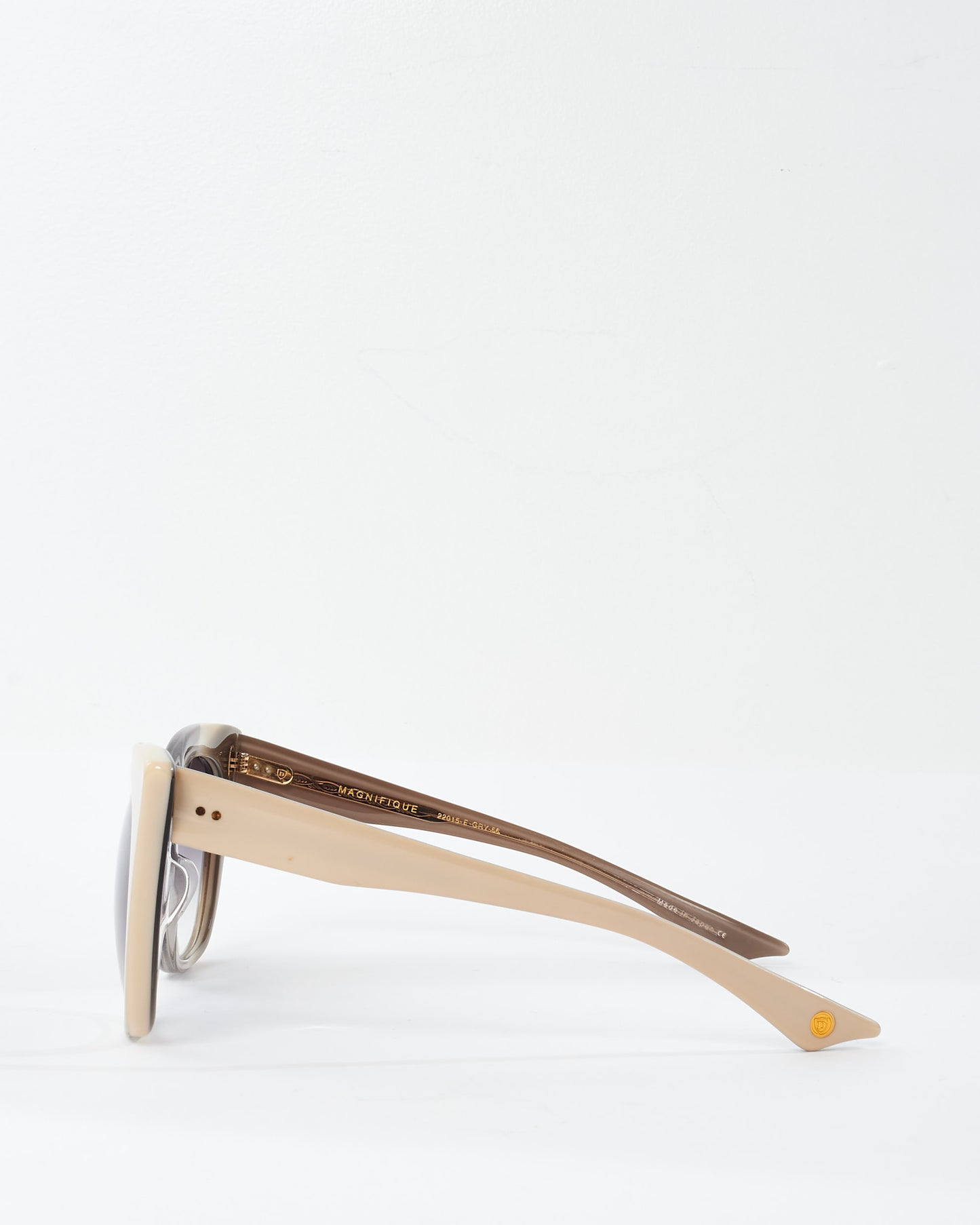 Dita Beige & Grey Fade Acetate Cat Eye Magnifique Sunglasses