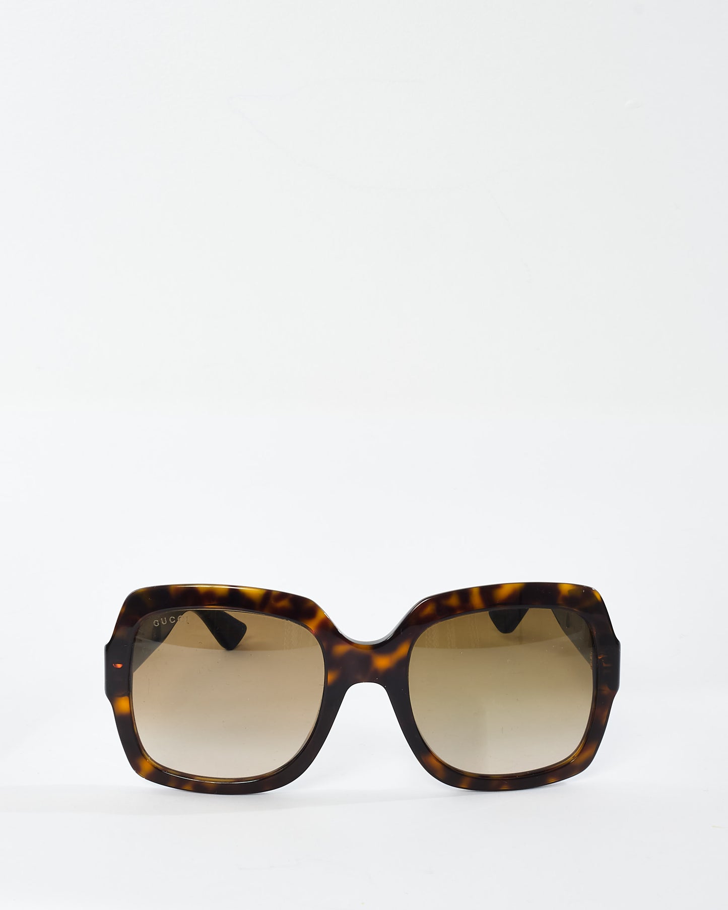 Gucci Tortoise Web Logo Oversized Square GG0036S Sunglasses