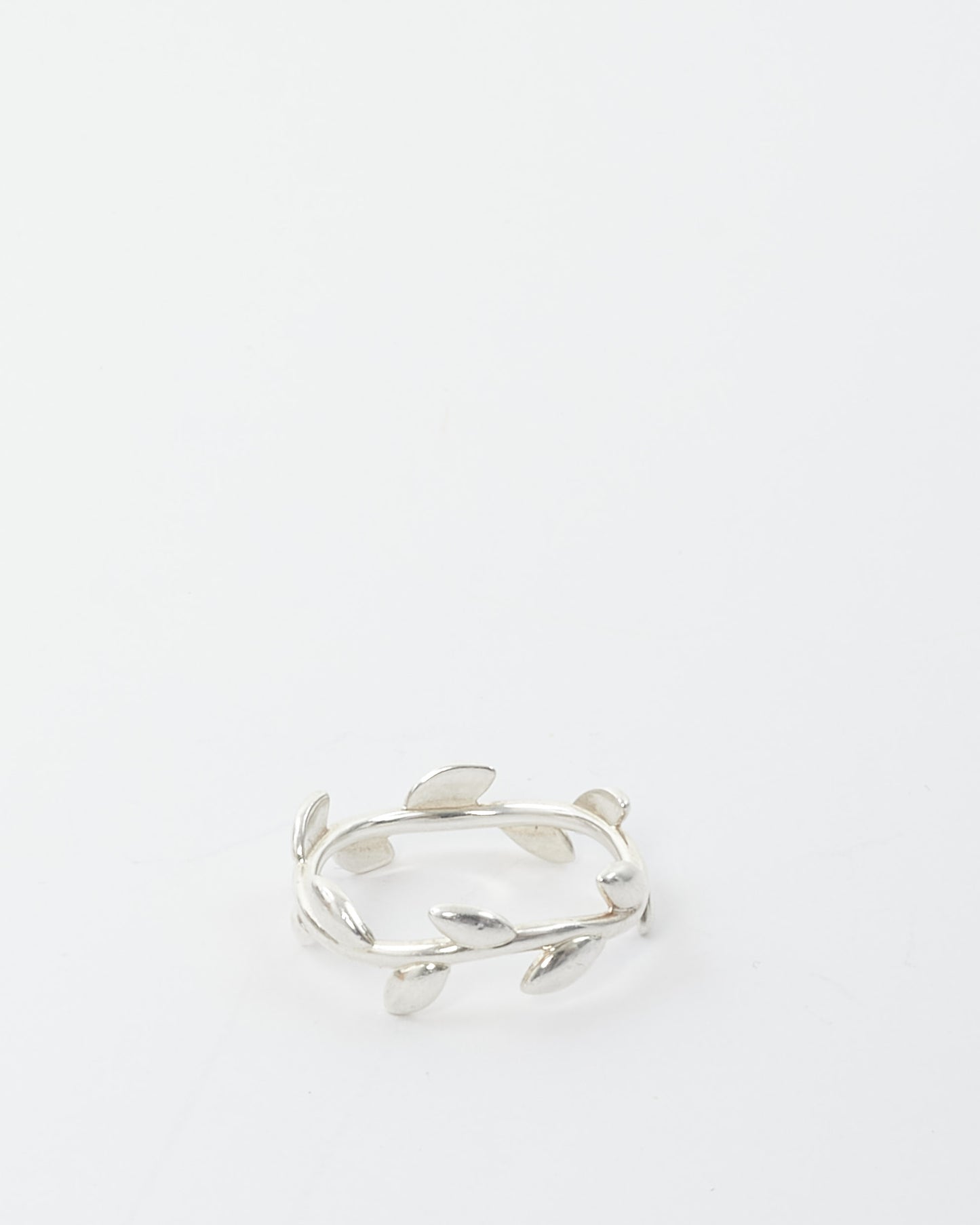 Tiffany & Co. Silver Paloma Picasso Olive Leaf Ring - 5