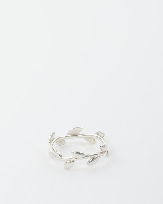 Tiffany & Co. Silver Paloma Picasso Olive Leaf Ring - 5