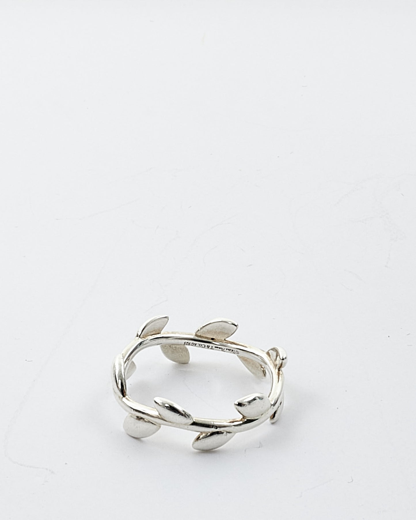 Tiffany & Co. Silver Paloma Picasso Olive Leaf Ring - 5