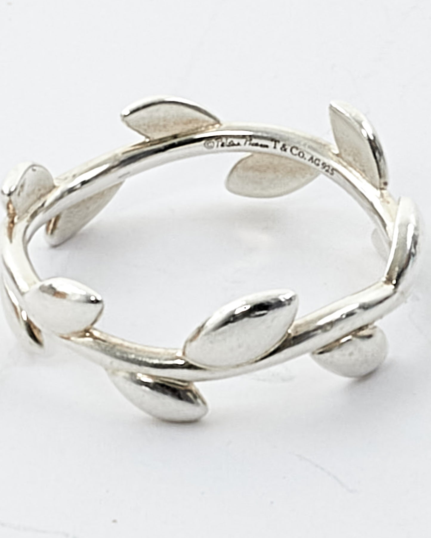 Tiffany & Co. Silver Paloma Picasso Olive Leaf Ring - 5