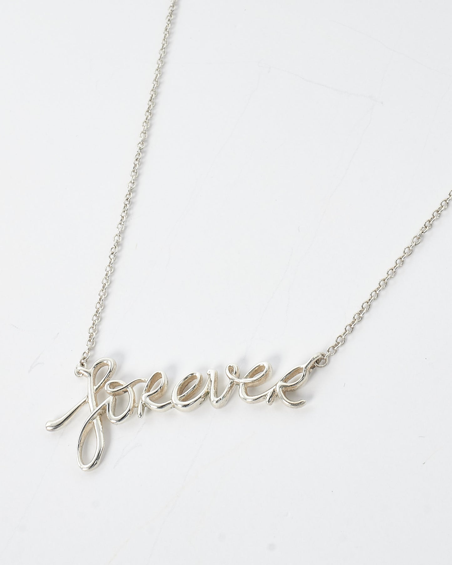 Tiffany & Co. Silver Paloma's Graffiti Cursive Forever Necklace