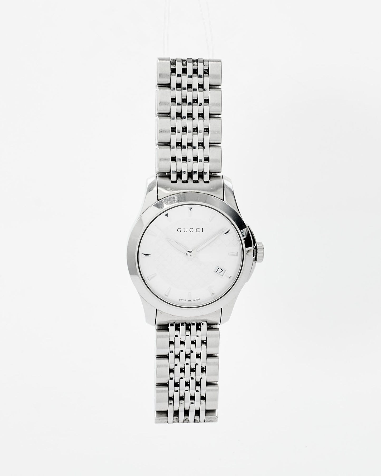 Gucci Silver G-Timeless Watch 126.5 Quartz 27 MM Steel Watch