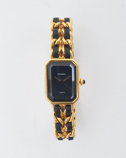 Chanel Vintage Gold and Black Première Édition Watch