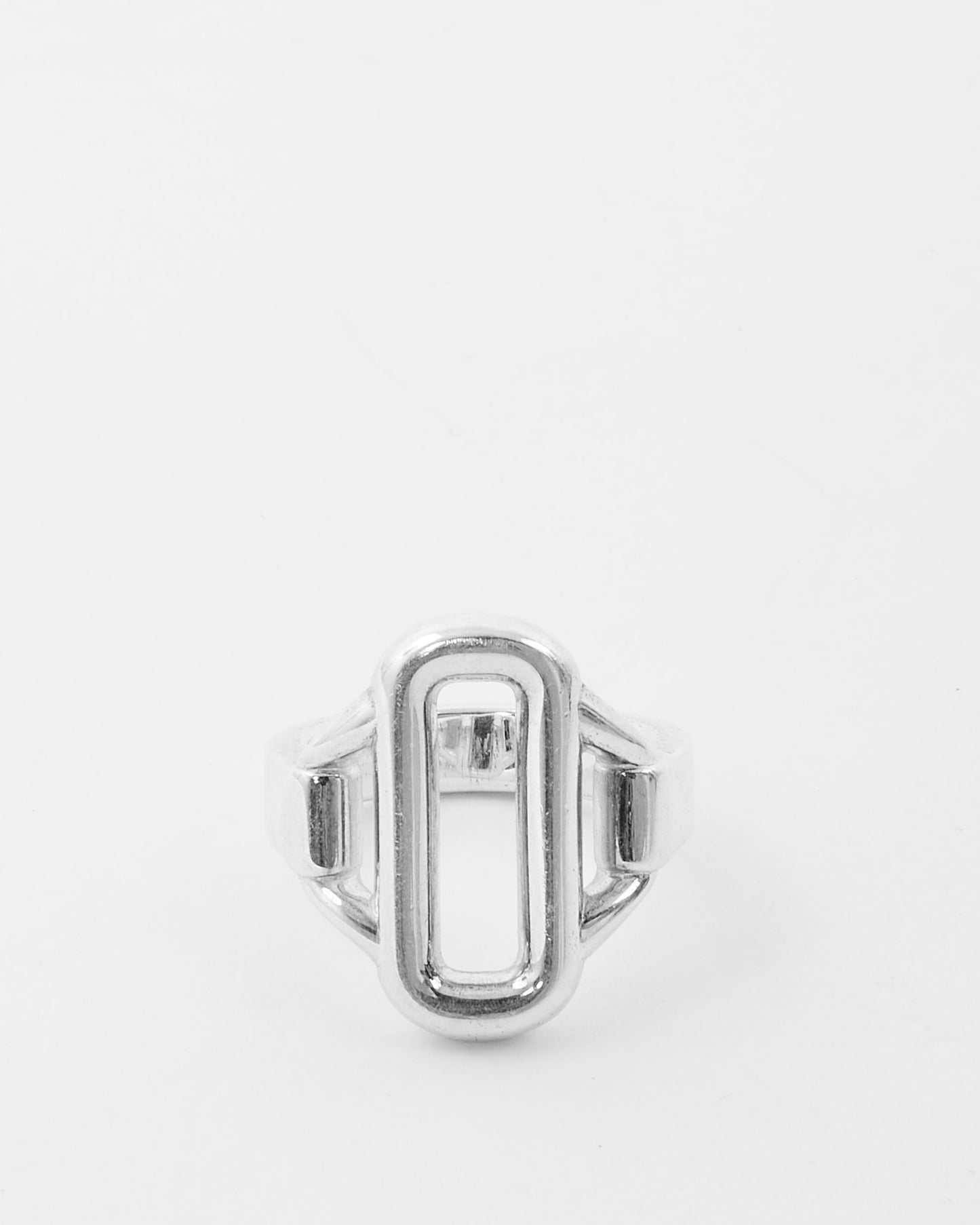 Hermès Silver Attelage Ring - 53