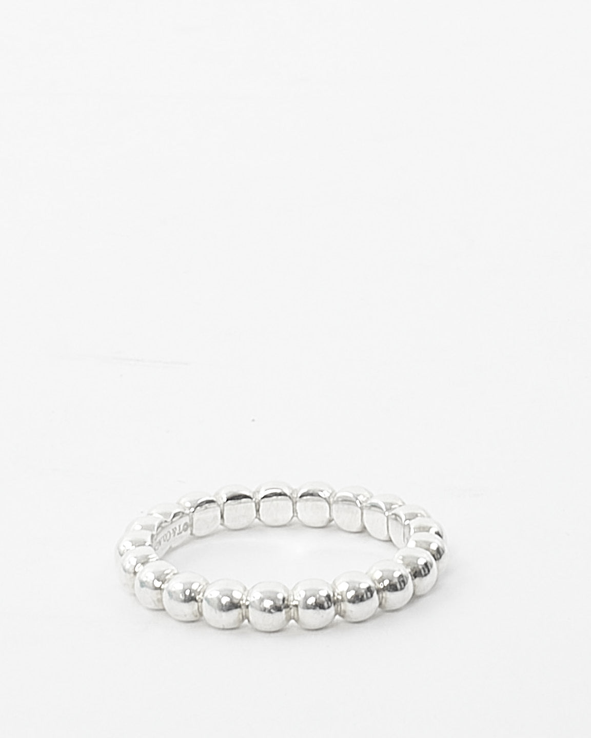 Tiffany & Co. Silver Stackable Bead Ring - 5