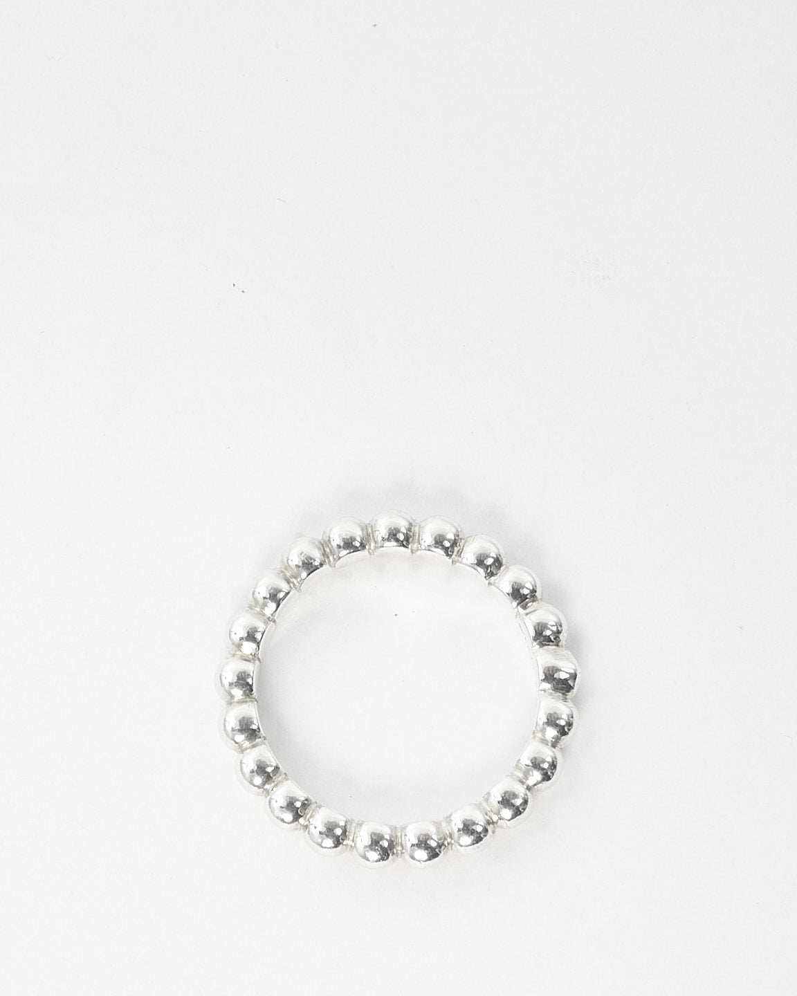 Tiffany & Co. Silver Stackable Bead Ring - 5