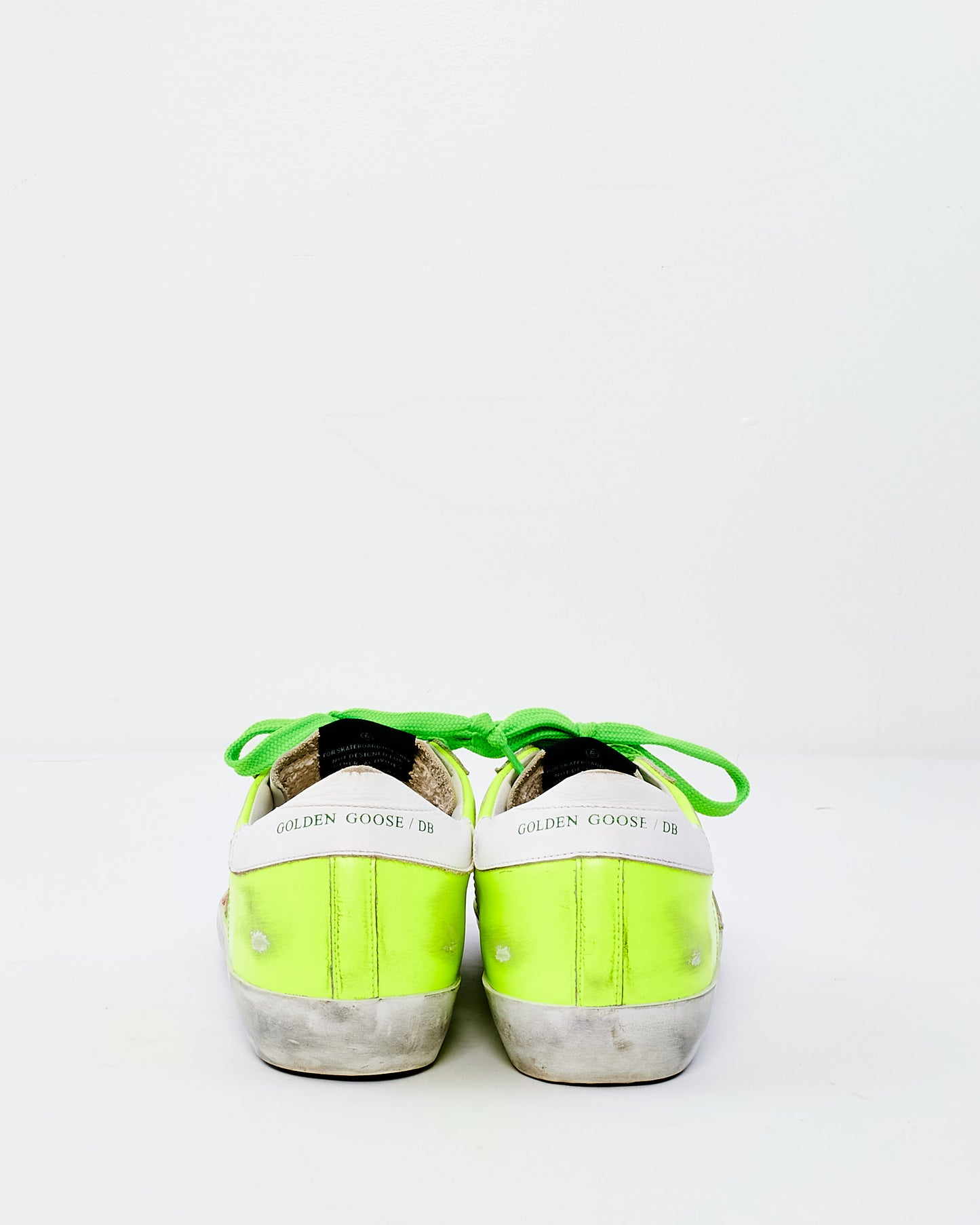 Golden Goose White & Neon Yellow Pink Star Low Top Sneakers - 37