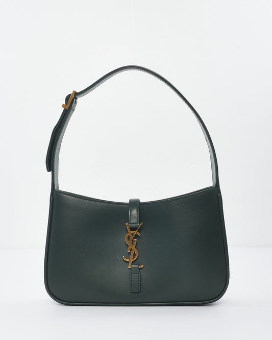 Saint Laurent Forest Green Leather 5 à 7 Hobo Shoulder Bag