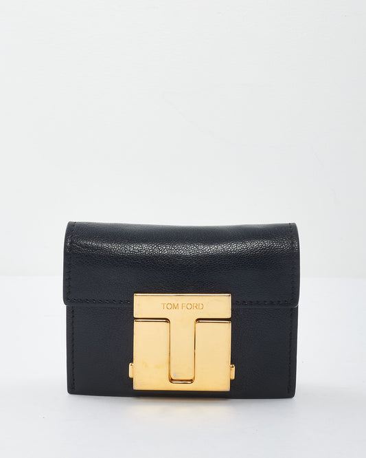 Tom Ford Black Leather Mini Crossbody Bag