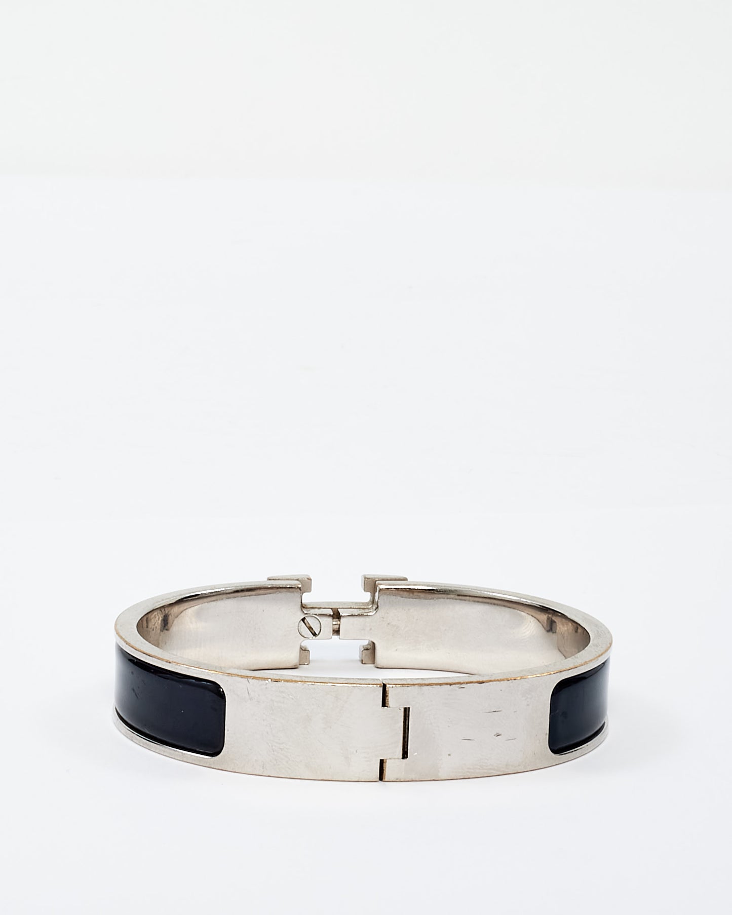 Hermès Black & Silver Clic Bracelet - PM