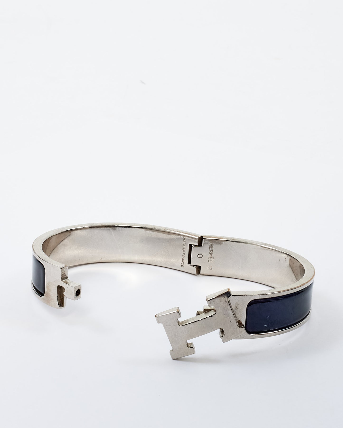 Hermès Black & Silver Clic Bracelet - PM