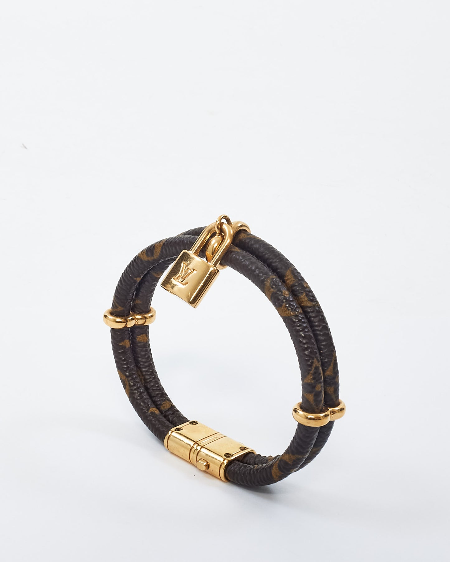 Louis Vuitton Monogram Canvas Keep It Twice Padlock Bracelet