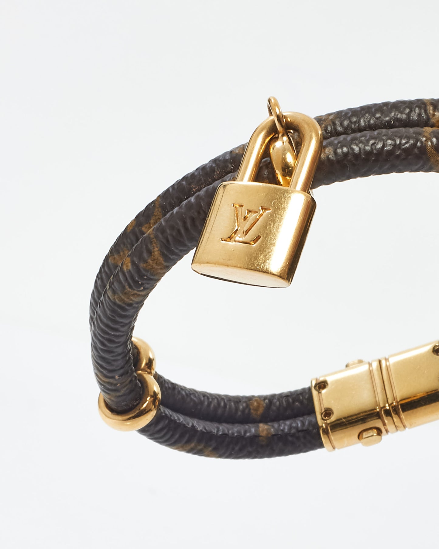 Louis Vuitton Monogram Canvas Keep It Twice Padlock Bracelet