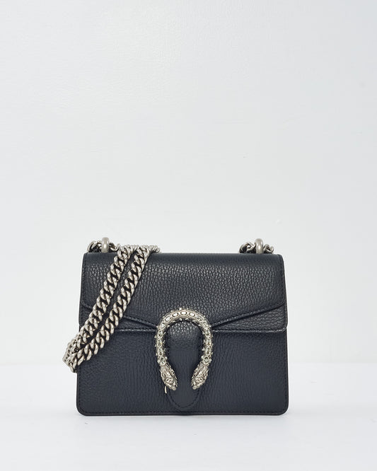 Gucci Black Leather Rhinestone Dionysus Mini Bag