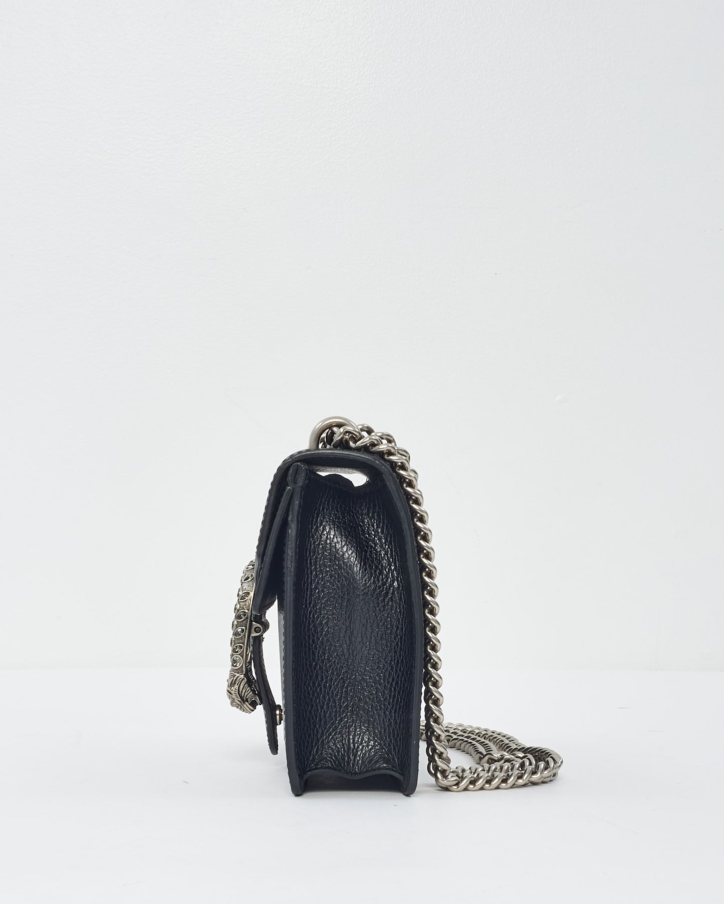 Gucci Black Leather Rhinestone Dionysus Mini Bag