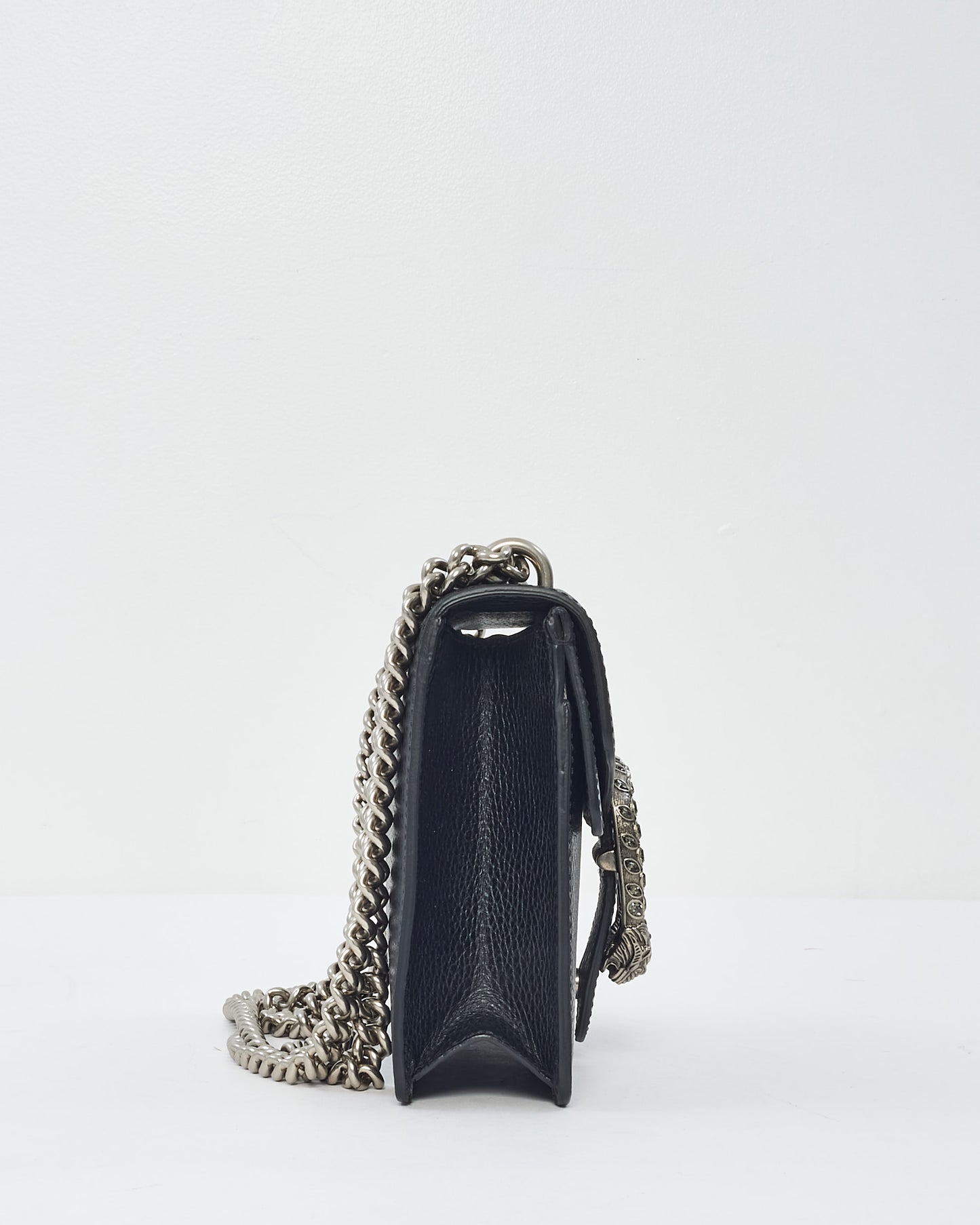 Gucci Black Leather Rhinestone Dionysus Mini Bag