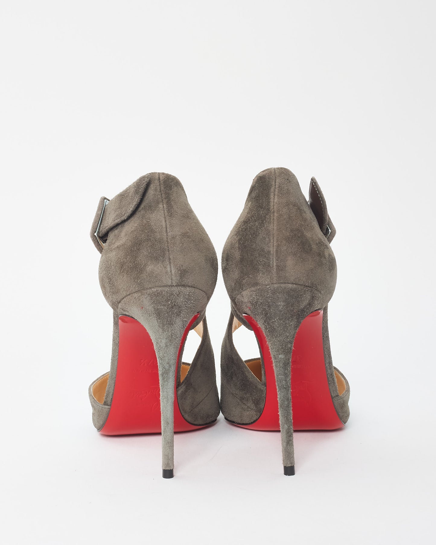 Christian Louboutin Grey Suede D'Orsay Pumps - 37.5