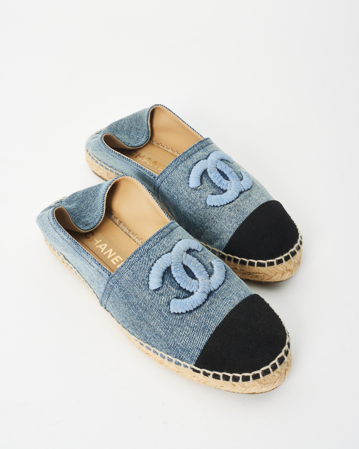 Chanel Denim CC Logo Espadrilles - 38