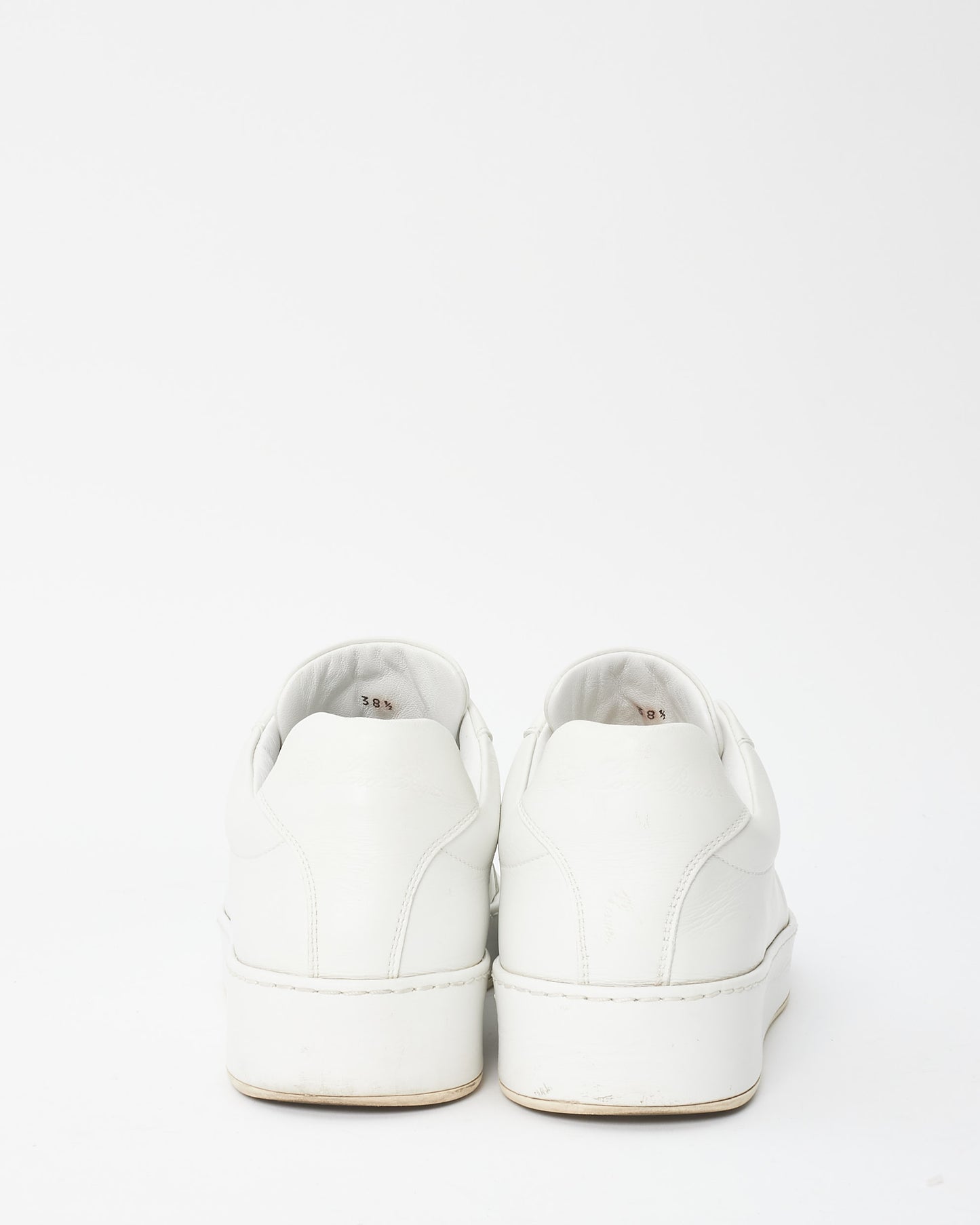 Loro Piana White Leather Sneakers - 38.5