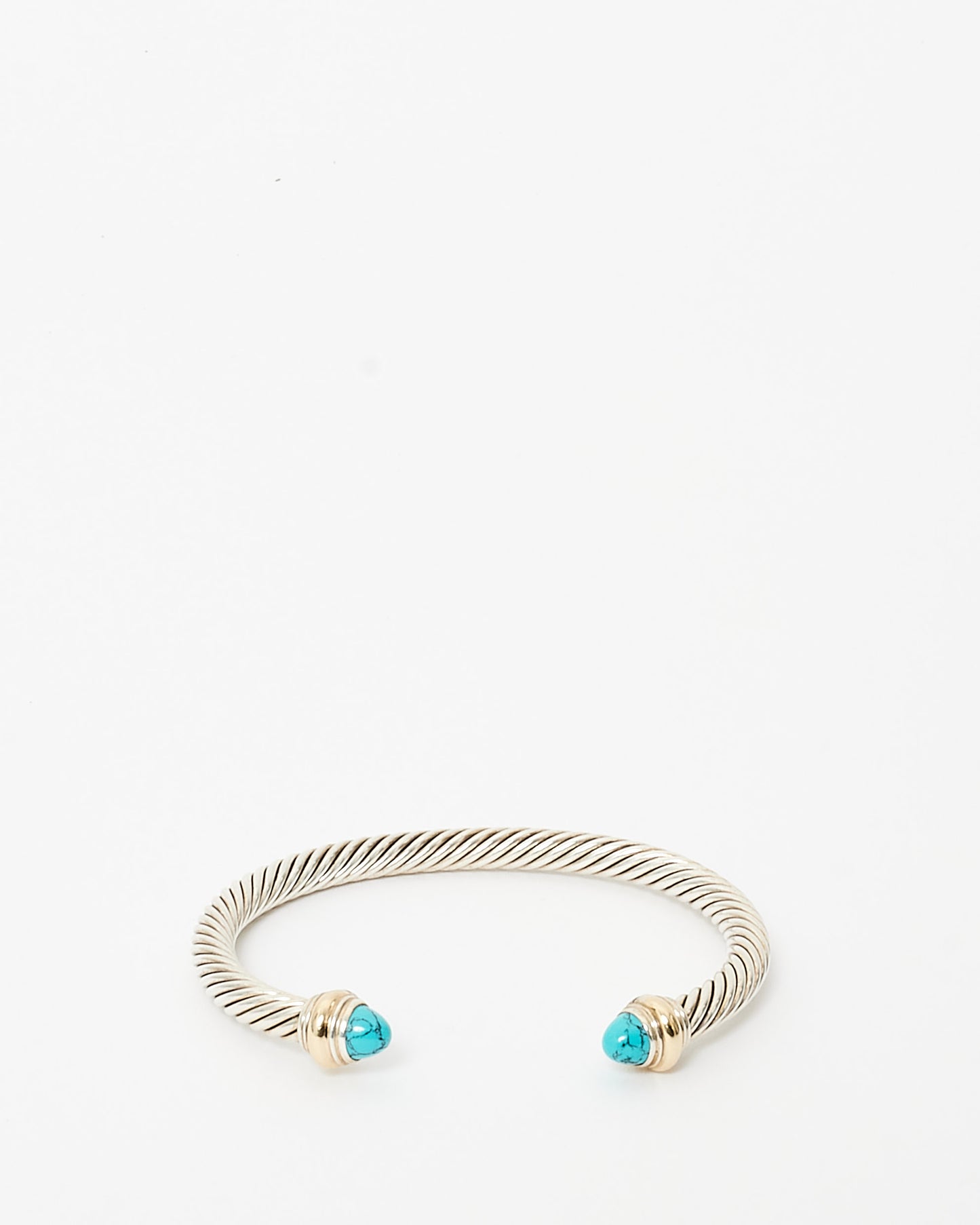 David Yurman Silver & Turquoise Cable Classic Bracelet 5 MM - M