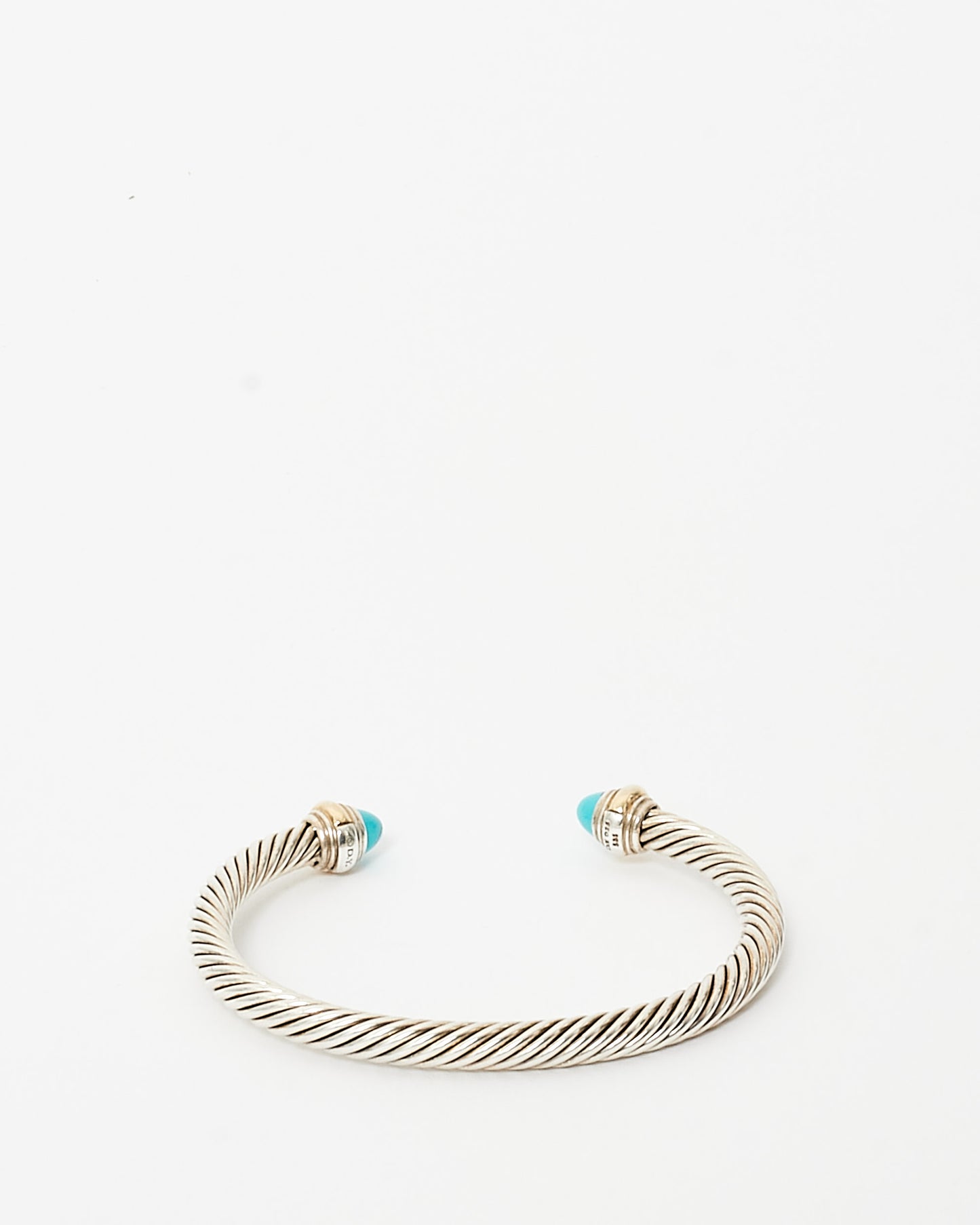 David Yurman Silver & Turquoise Cable Classic Bracelet 5 MM - M