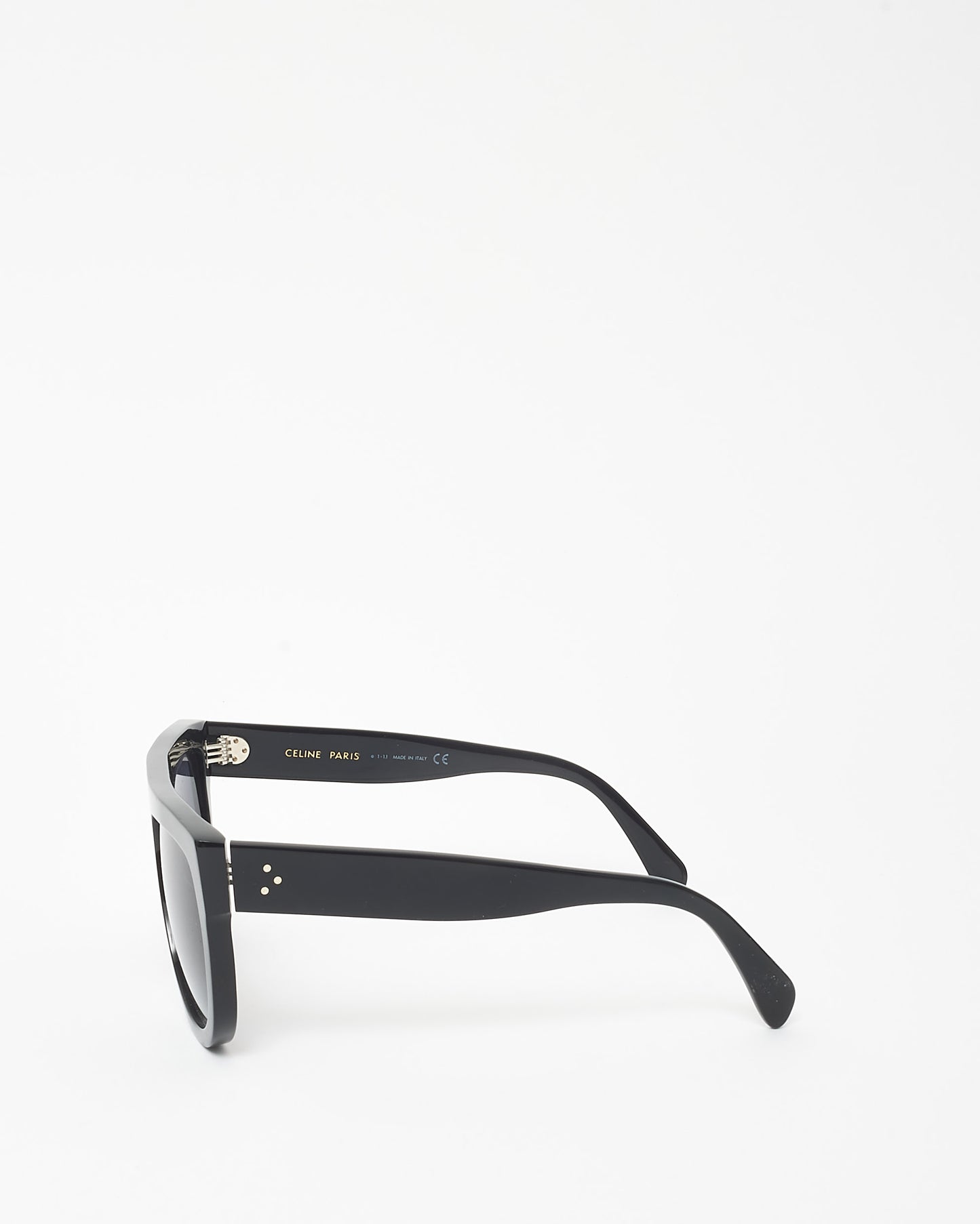 Celine Black Acetate Flat Top CL400IN Oversized Sunglasses