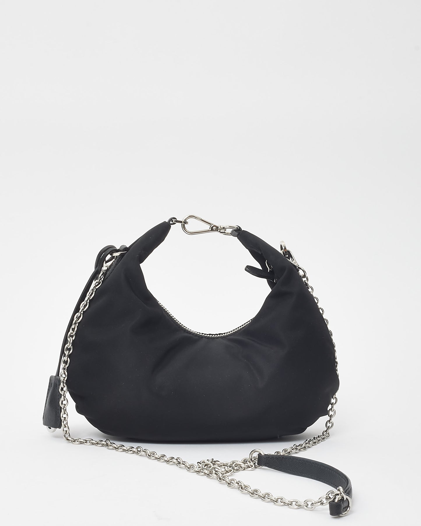 Prada Black Nylon Re-Edition 2006 Chain Crossbody Bag