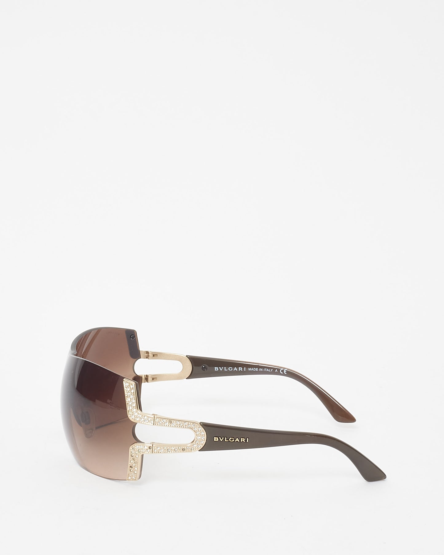 Bvlgari Rhinestone Shield 6038-B Sunglasses