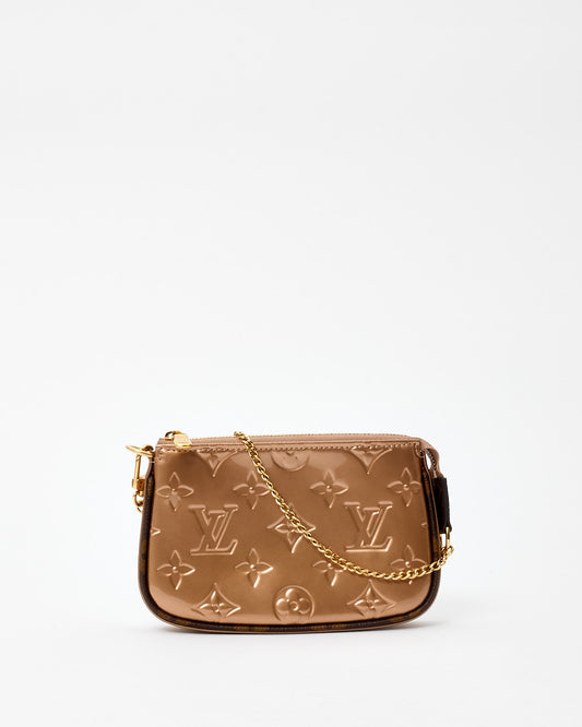 Louis Vuitton Rose Gold Vernis Mini Pochette D'Accessoires