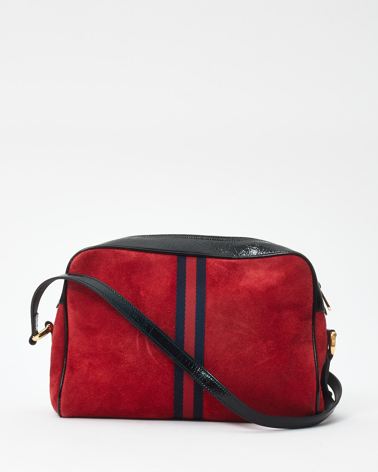 Gucci Red Suede Ophidia Crossbody Camera Bag