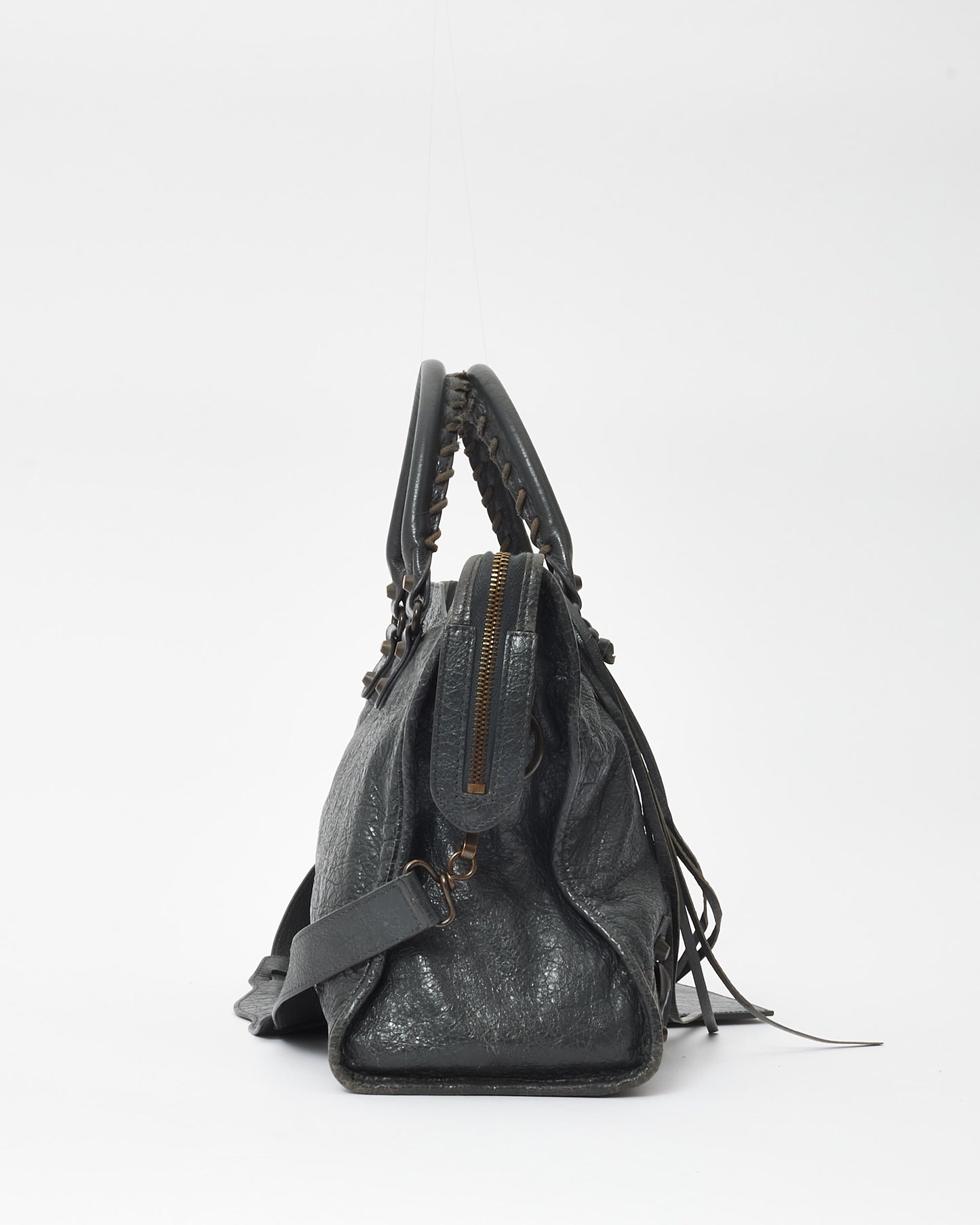 Balenciaga Charcoal Grey Leather City Bag