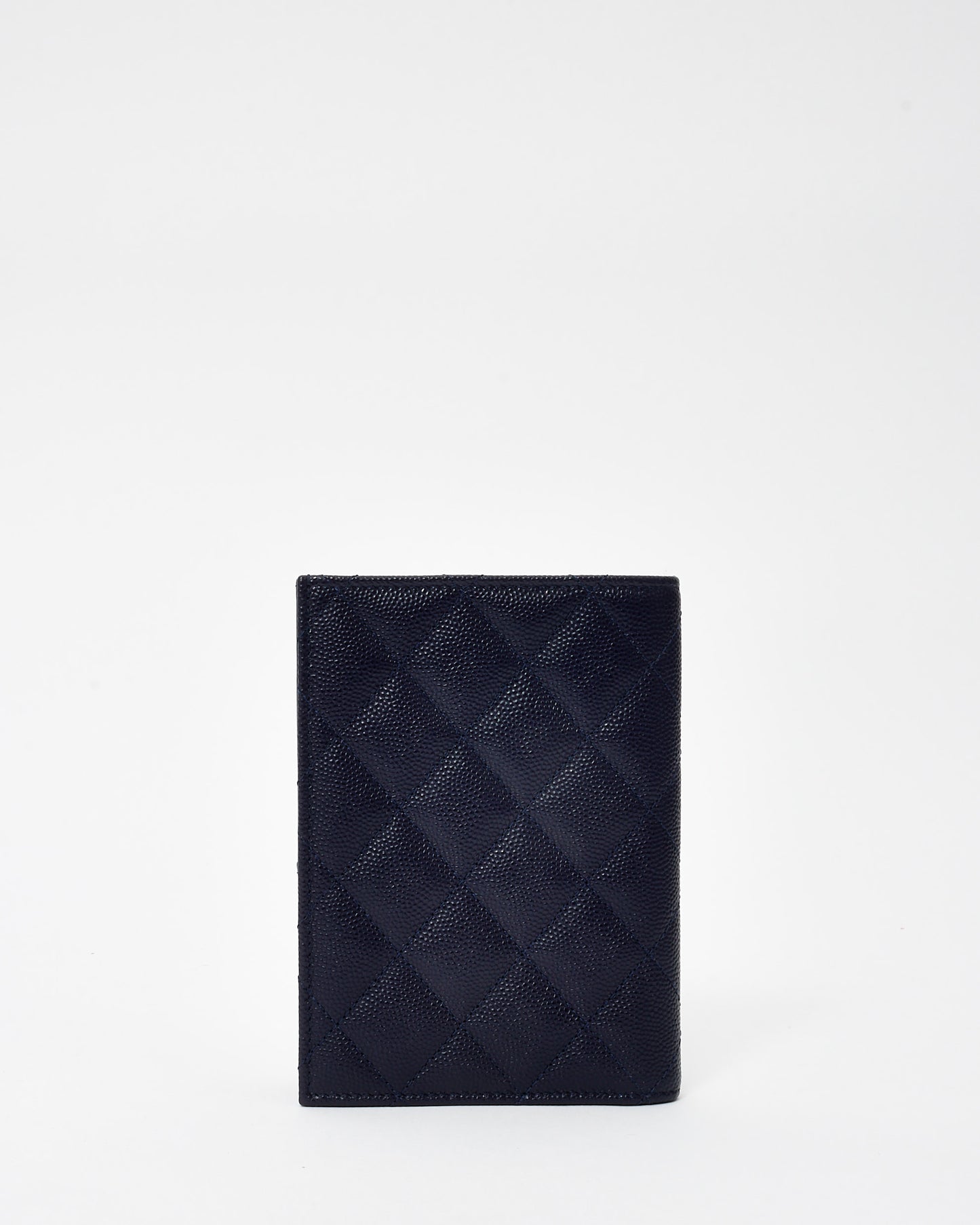 Chanel Navy Blue Caviar Leather Classic Passport Holder