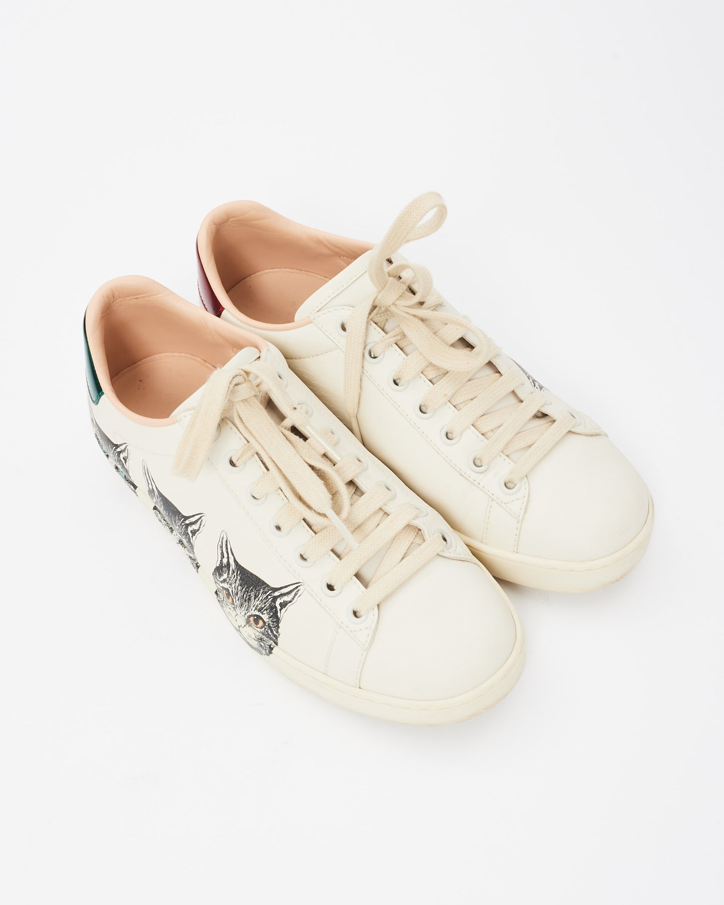 Gucci White Leather Mystic Cat Ace Sneakers - 37