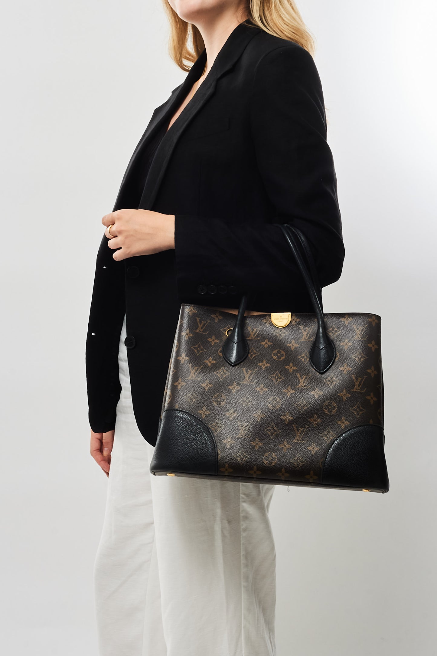 Louis Vuitton Black Monogram Canvas Flandrin Tote Bag