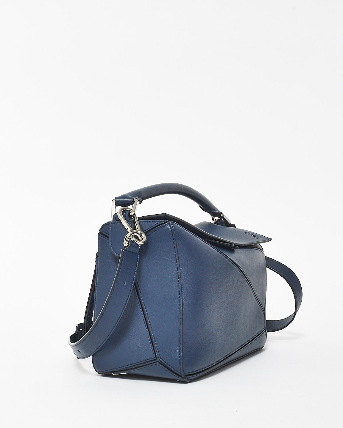 Loewe Navy Blue Leather Medium (Classic) Puzzle Bag