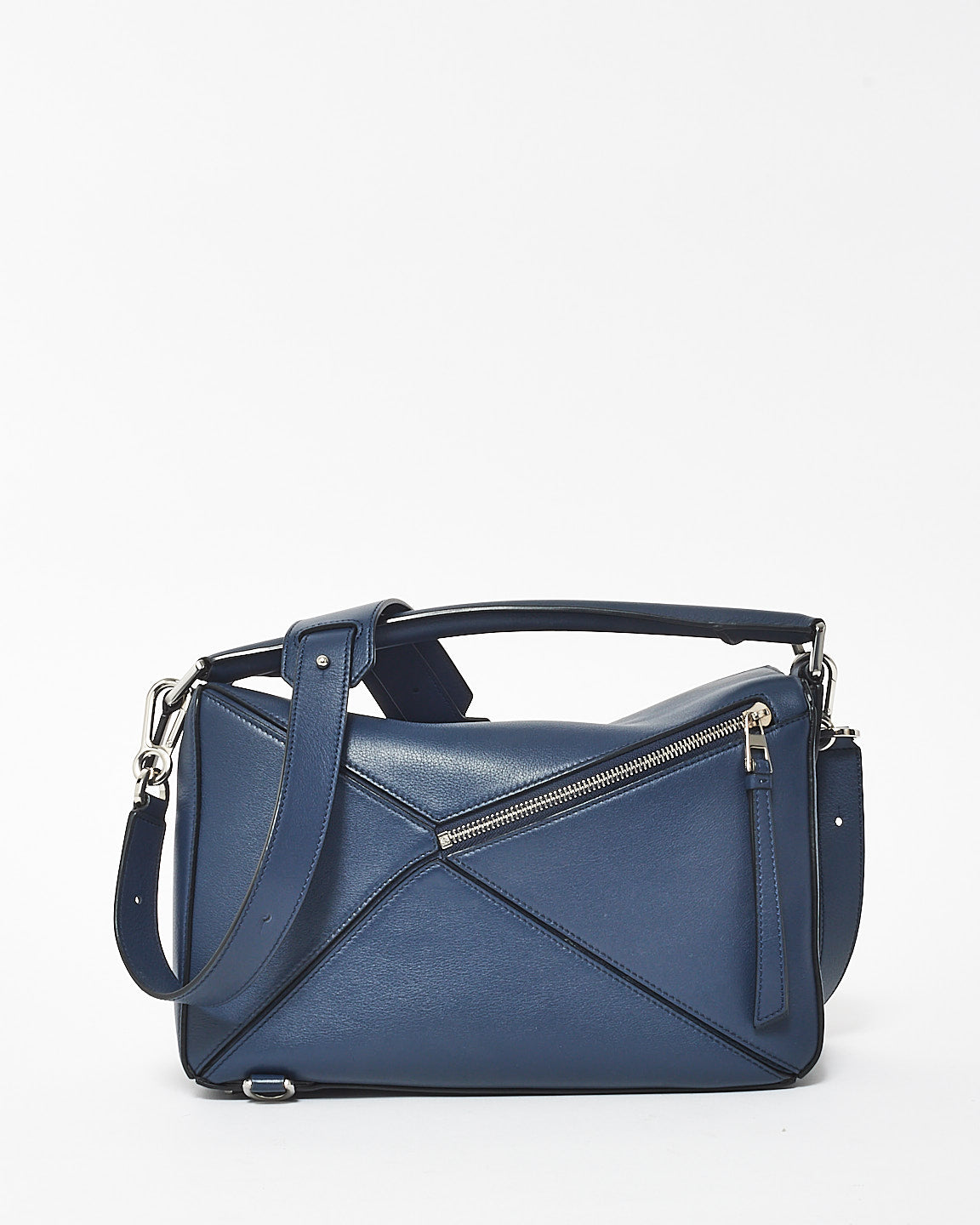 Loewe Navy Blue Leather Medium (Classic) Puzzle Bag