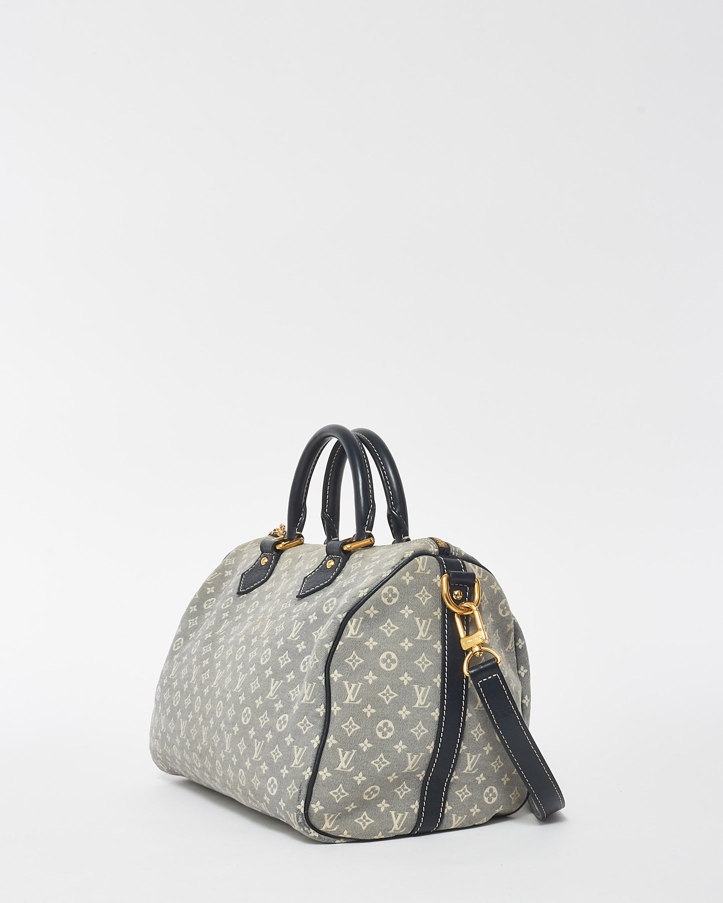 Louis Vuitton Blue Monogram Canvas Mini Lin Speedy 30 Bandoulière Bag