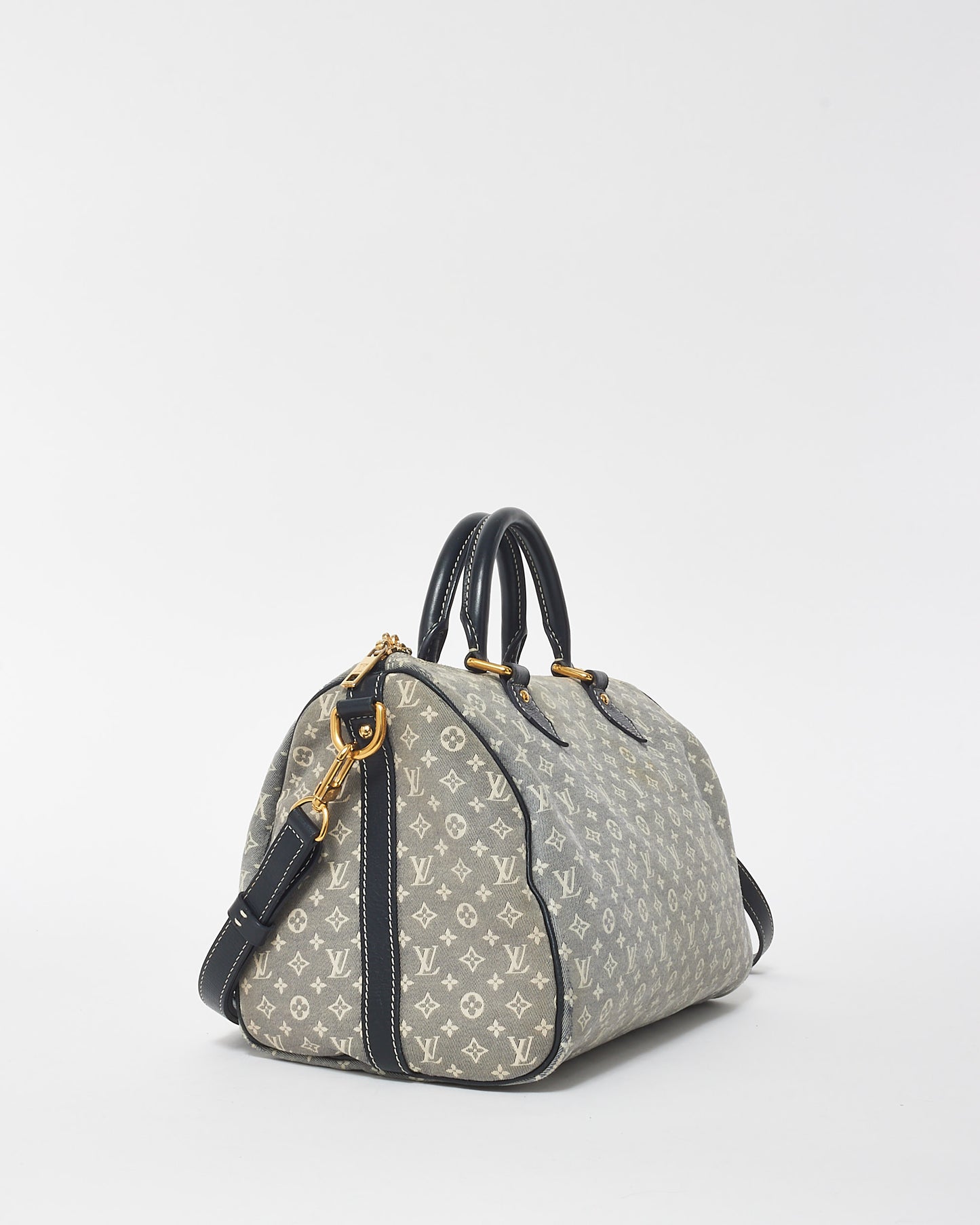 Louis Vuitton Blue Monogram Canvas Mini Lin Speedy 30 Bandoulière Bag