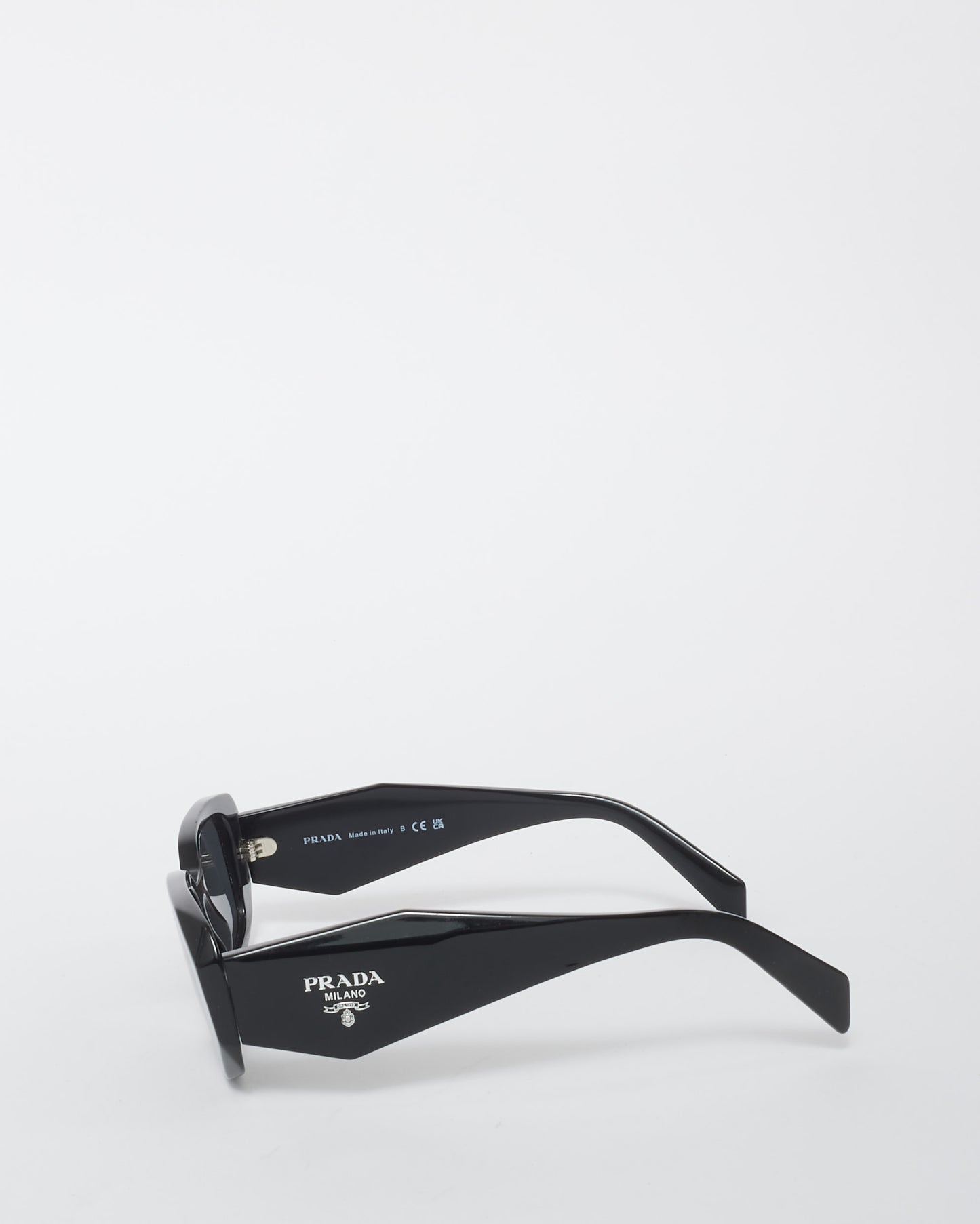 Prada Black Rectangular Symbole SPR 17W Sunglasses