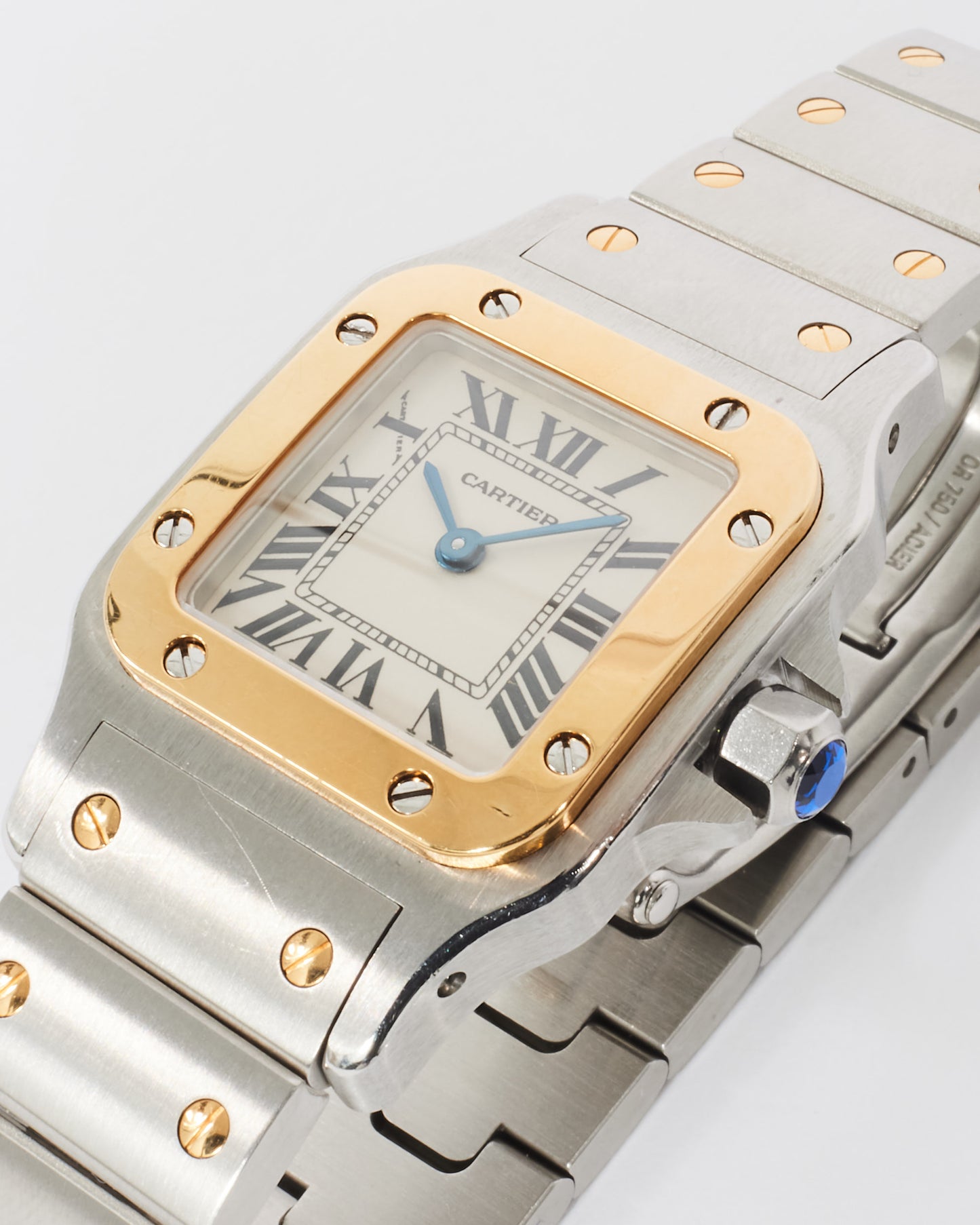 Cartier Women's Silver & Gold Small Two Tone Santos Watch 24 mm