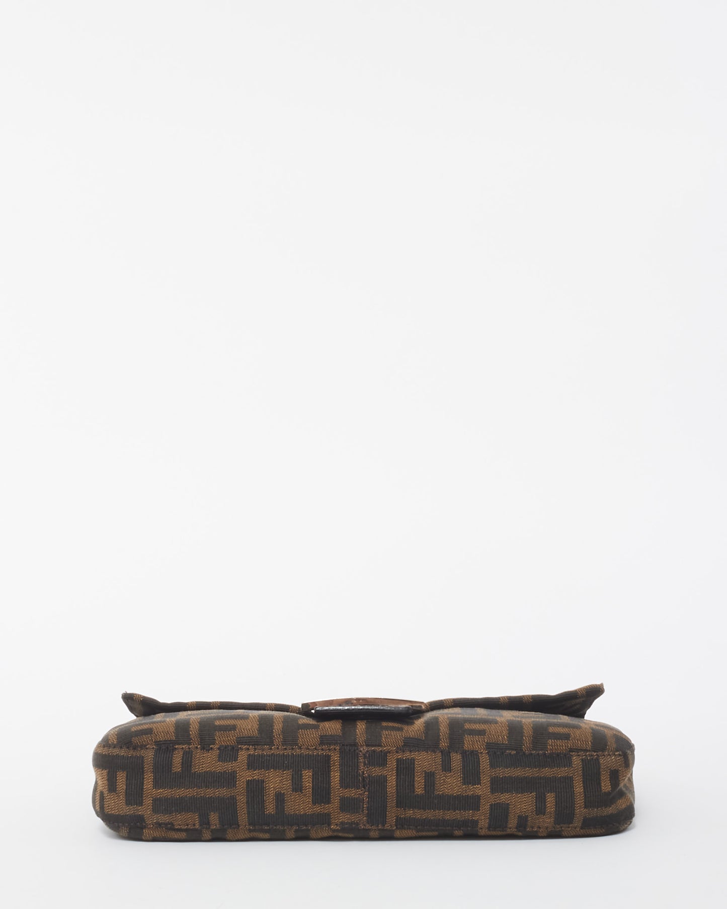 Fendi Brown Canvas Zucca Print Baguette Shoulder Bag