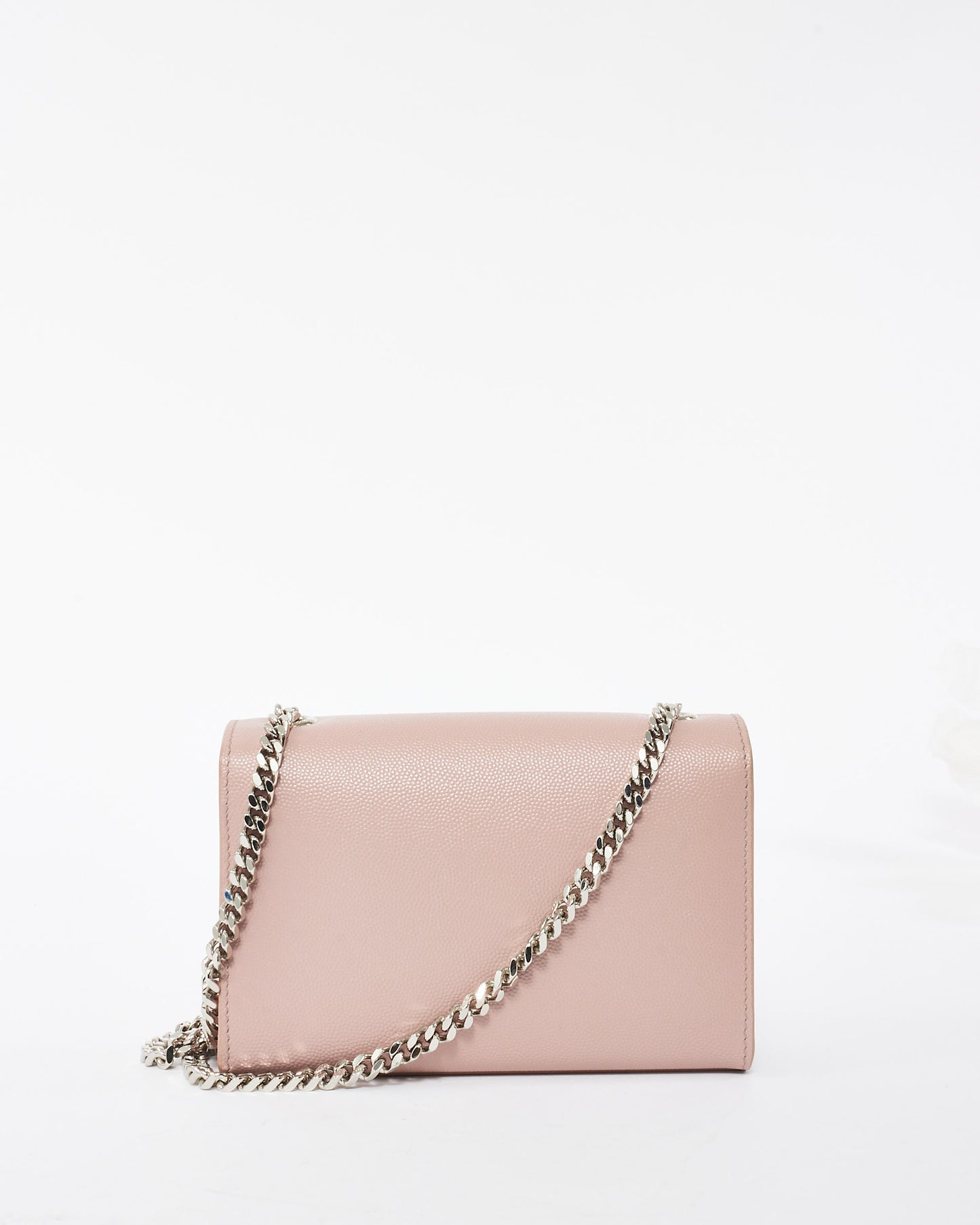 Saint Laurent Blush Pink Grain de Poudre Embossed Leather Small Kate Bag