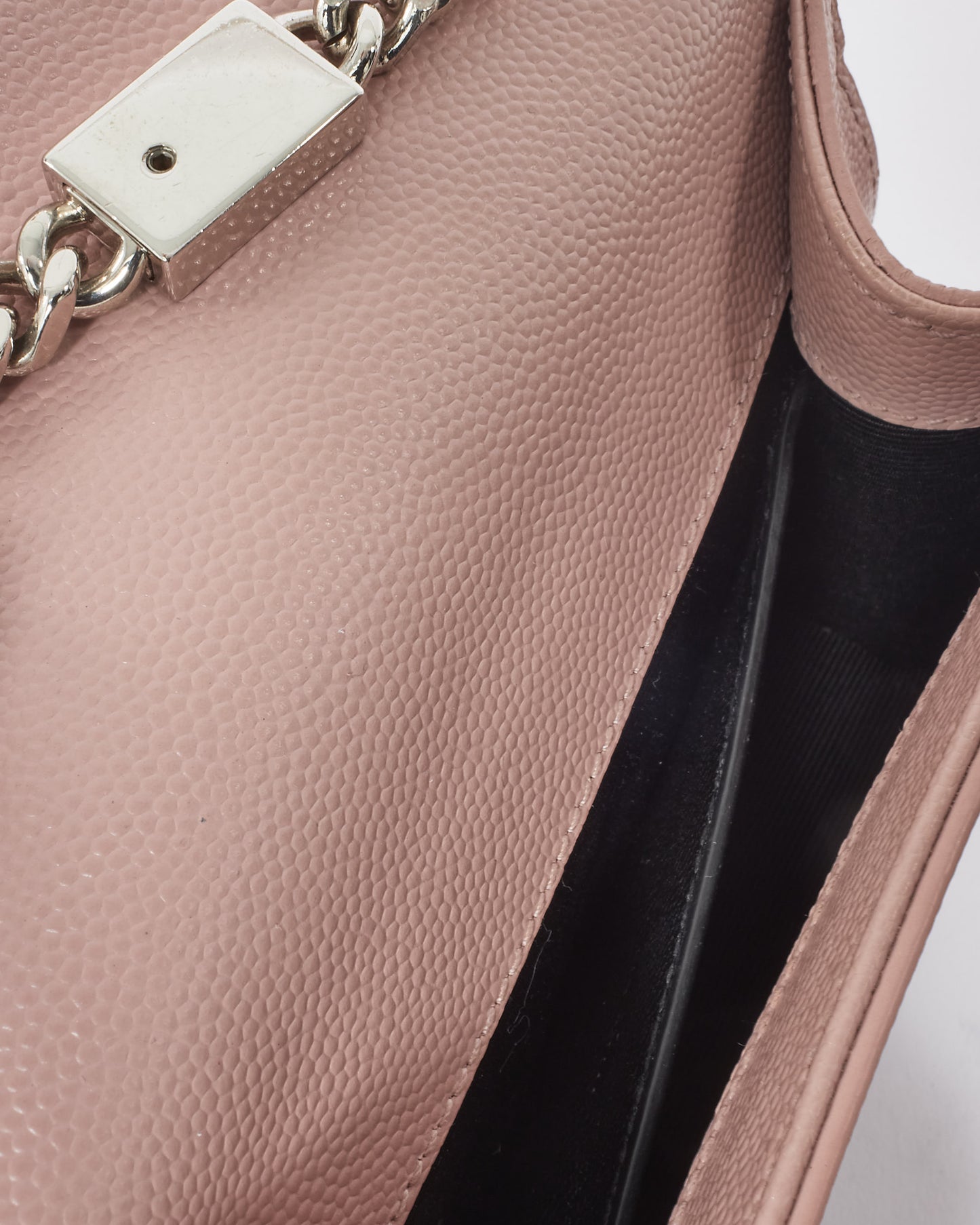 Saint Laurent Blush Pink Grain de Poudre Embossed Leather Small Kate Bag