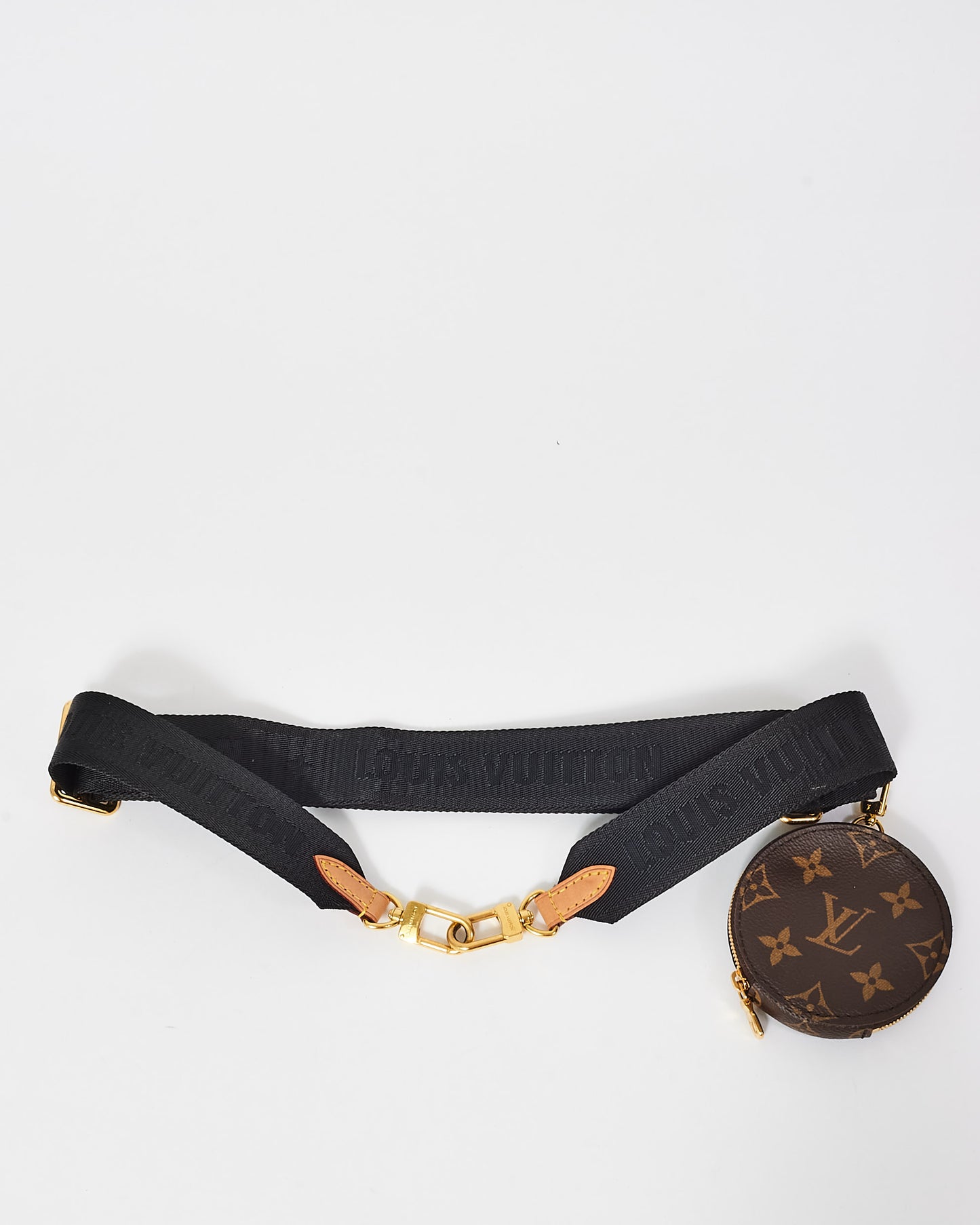 Louis Vuitton Black Canvas and Monogram Bandoulière Strap